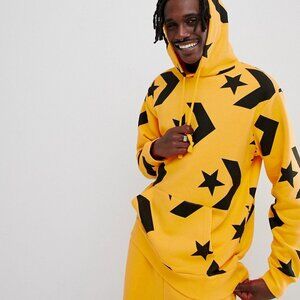 Converse Hoodie Youth XL 13-15 Yrs Pullover Sweatshirt Star All Over Graphic